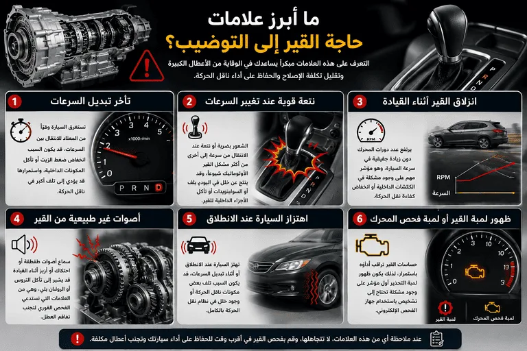 متى يحتاج القير إلى توضيب