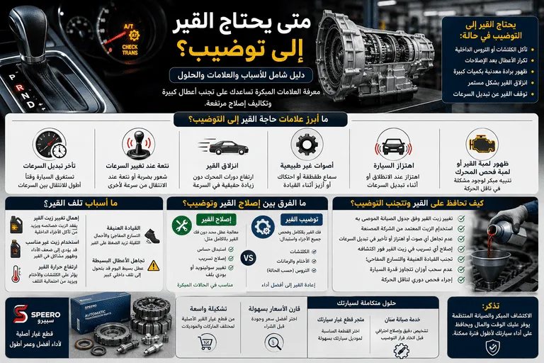 متى يحتاج القير إلى توضيب؟ أهم العلامات التي لا يجب تجاهلها
